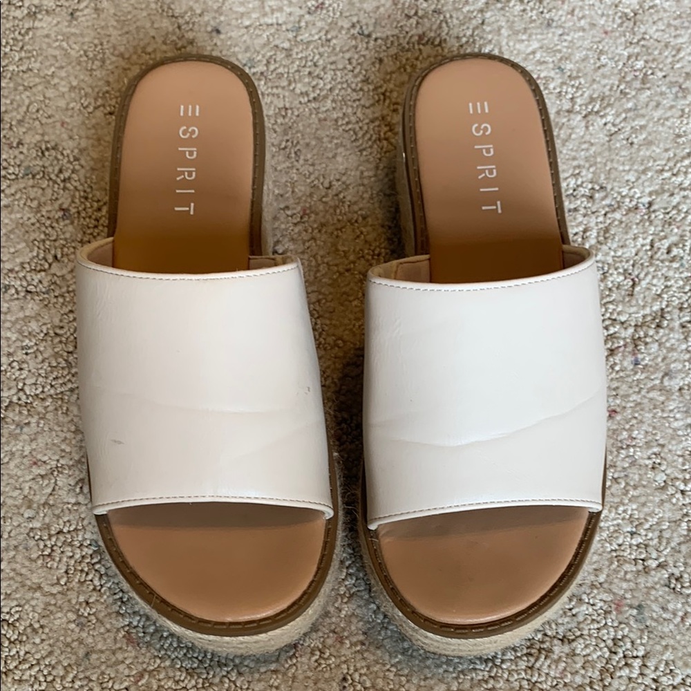 Esprit Ivory Mules Sleek Minimalist Design